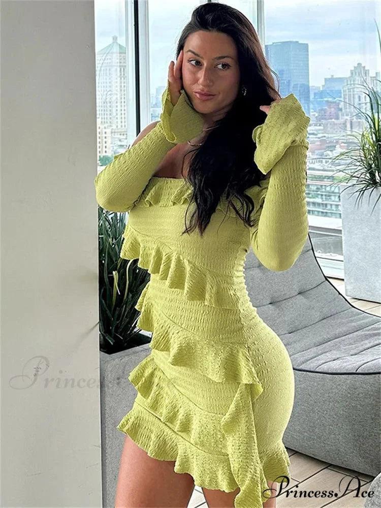 Strapless Fringe Wrap Mini Dress minidress-250223