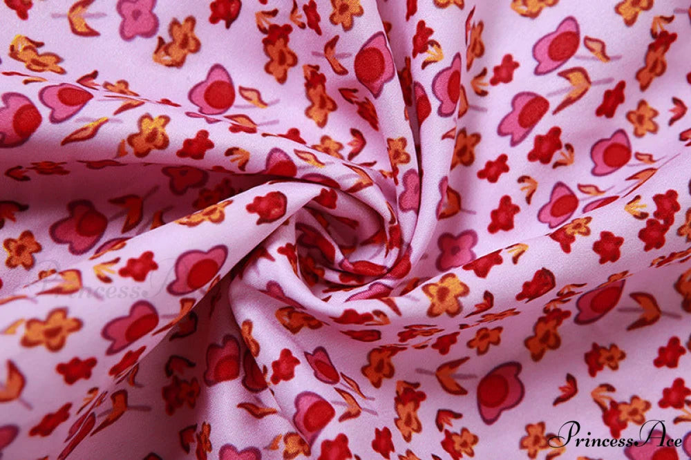 Straps and Design Flowered Warm-Season Long Bodycon Ruched Pink Coastal with Casual Gown Detail