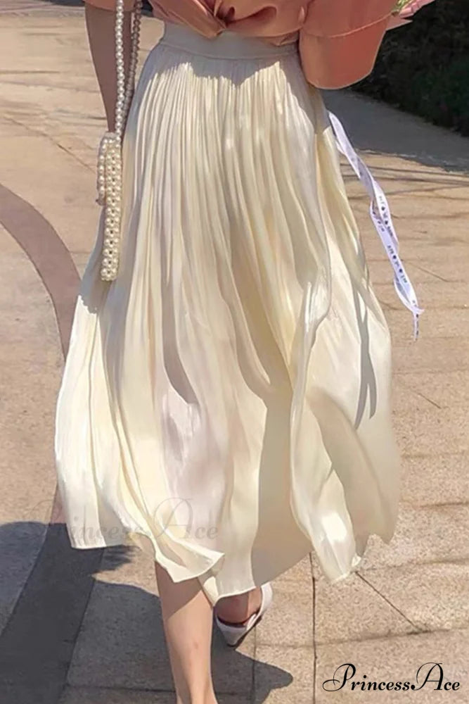 Streamer Crinkle Skirt Apricot / M