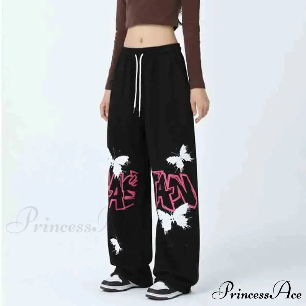 Street Art Butterfly Design Rap Pants pants-241228