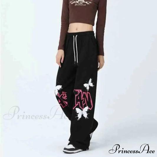 Street Art Butterfly Design Rap Pants pants-241228