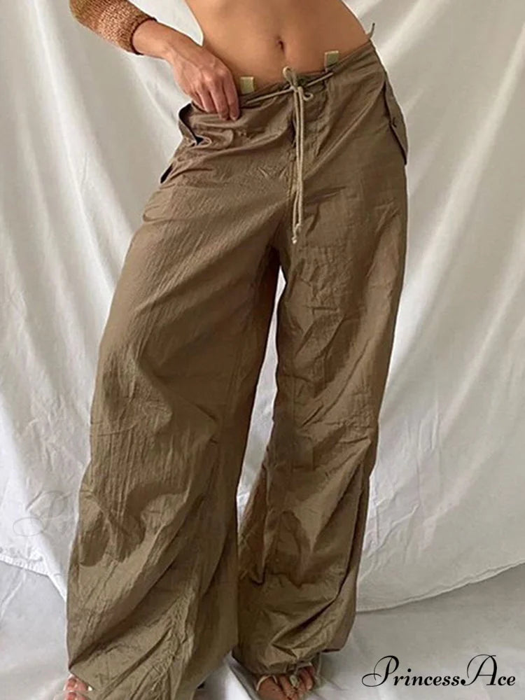 Streetwear Joggers Baggy Trousers KHAKI-2 / S