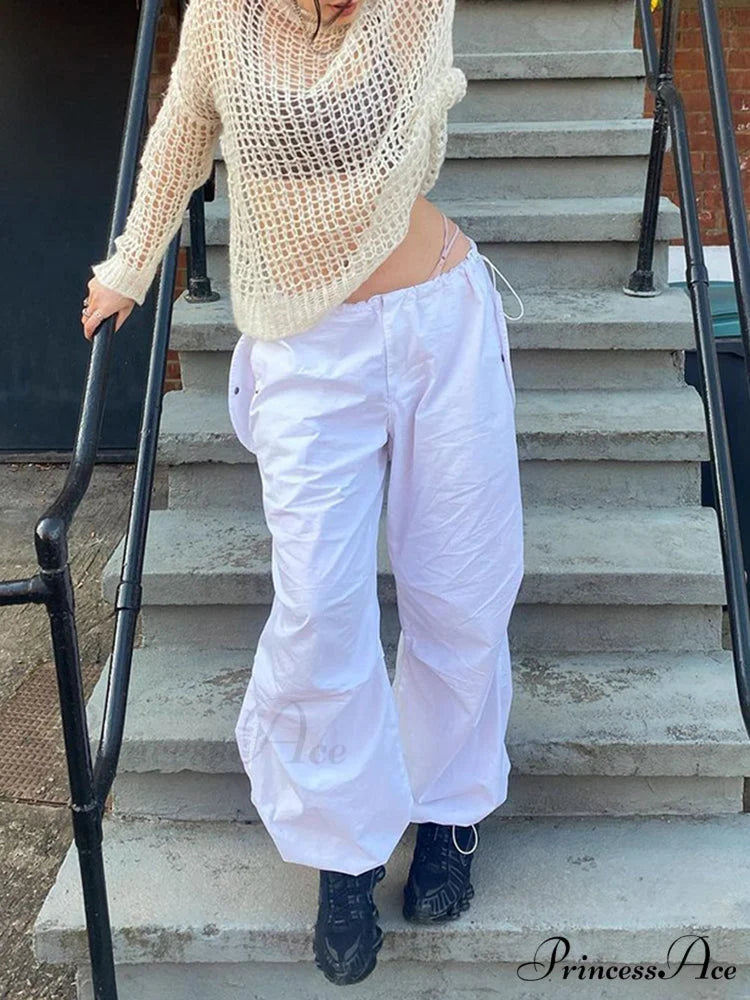 Streetwear Joggers Baggy Trousers white / S