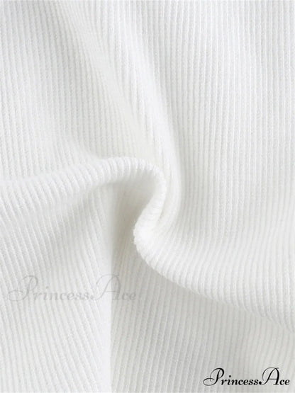 Streetwear Lace Patchwork White Tank Top