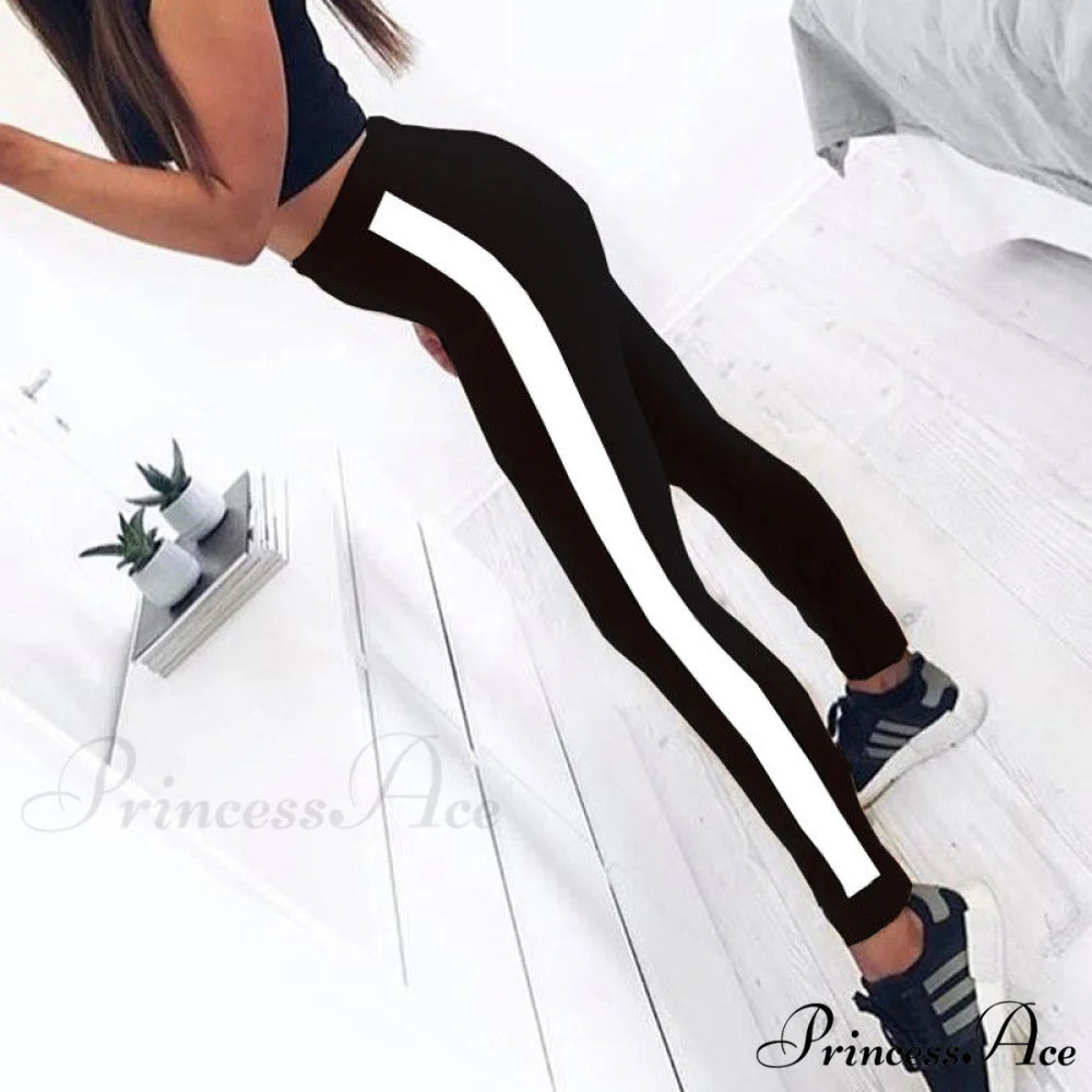 Streetwear Patchwork Sports Fitness Leggings