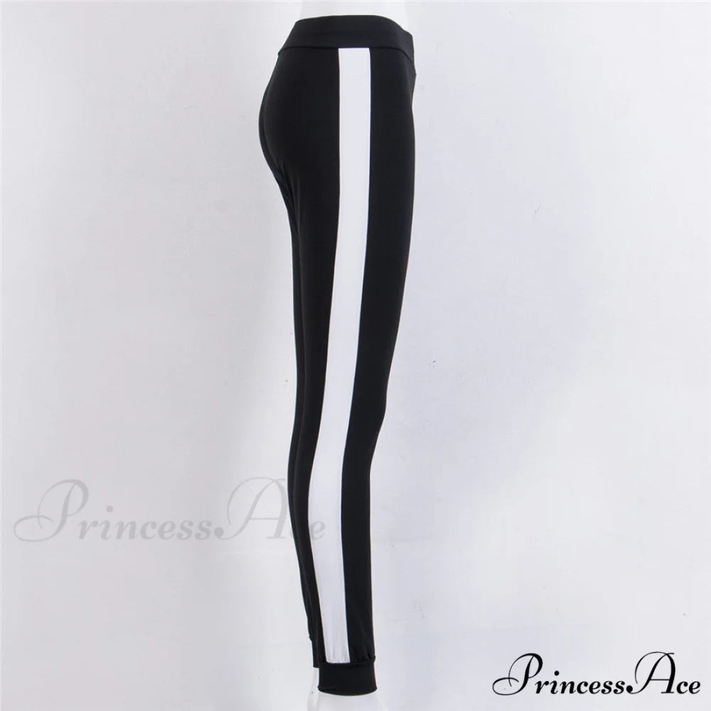 Streetwear Patchwork Sports Fitness Leggings
