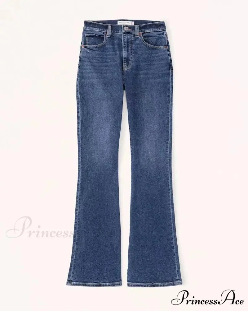 Stretch High Waist Slimming Skinny Flare Women’s Casual Fashion Slim fit Small Summer 2024 New Jean Blue / S