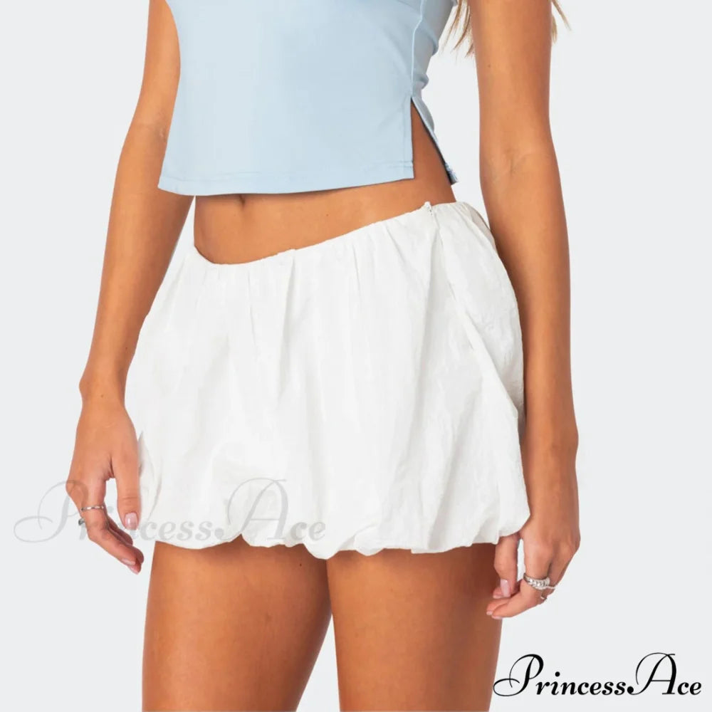 Stretchy Waist Flared Summer Skirt skirts-250223