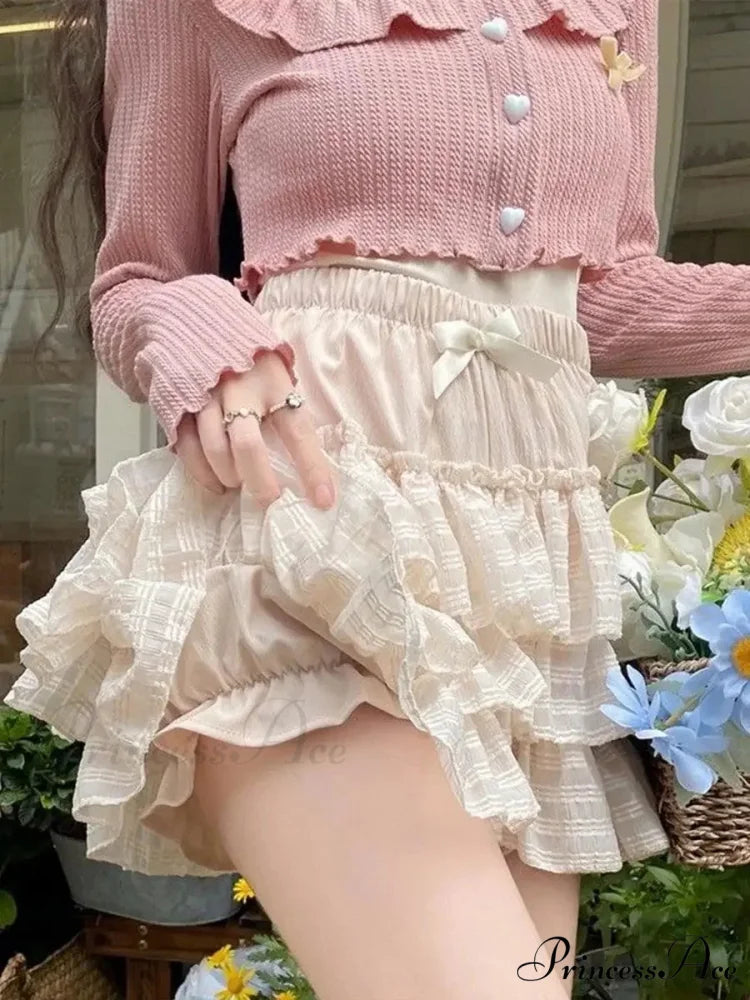 Stretchy Waist Lace Skirt skirts-250223