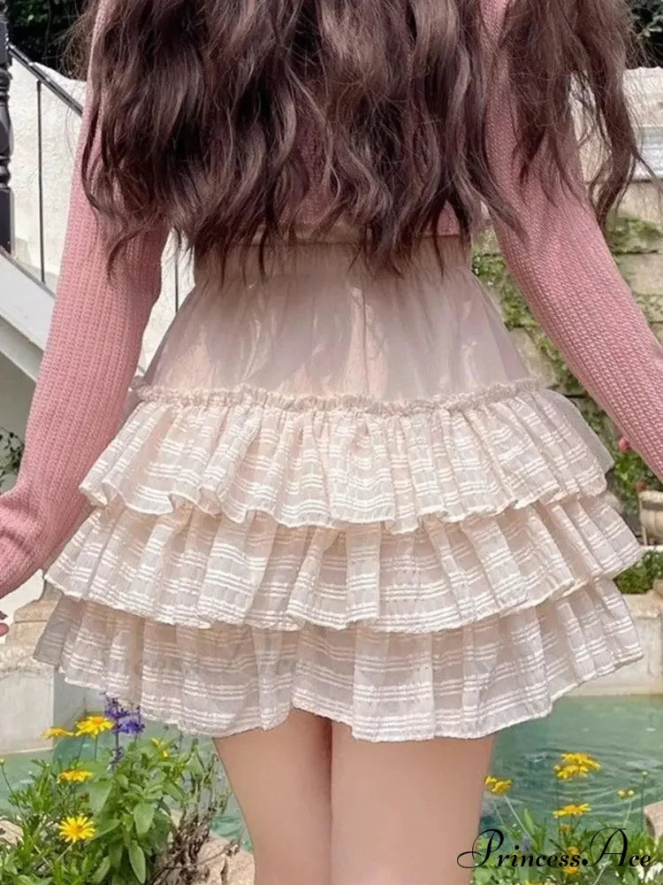 Stretchy Waist Lace Skirt skirts-250223