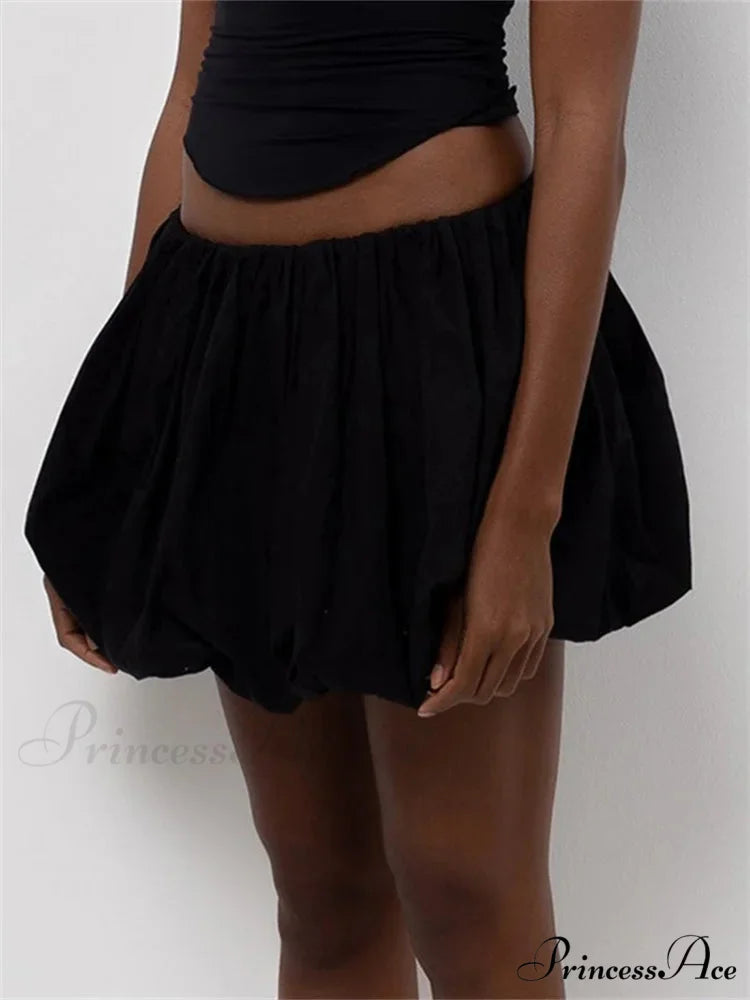 Stretchy Waist Monochrome Tutu Skirt skirts-250223