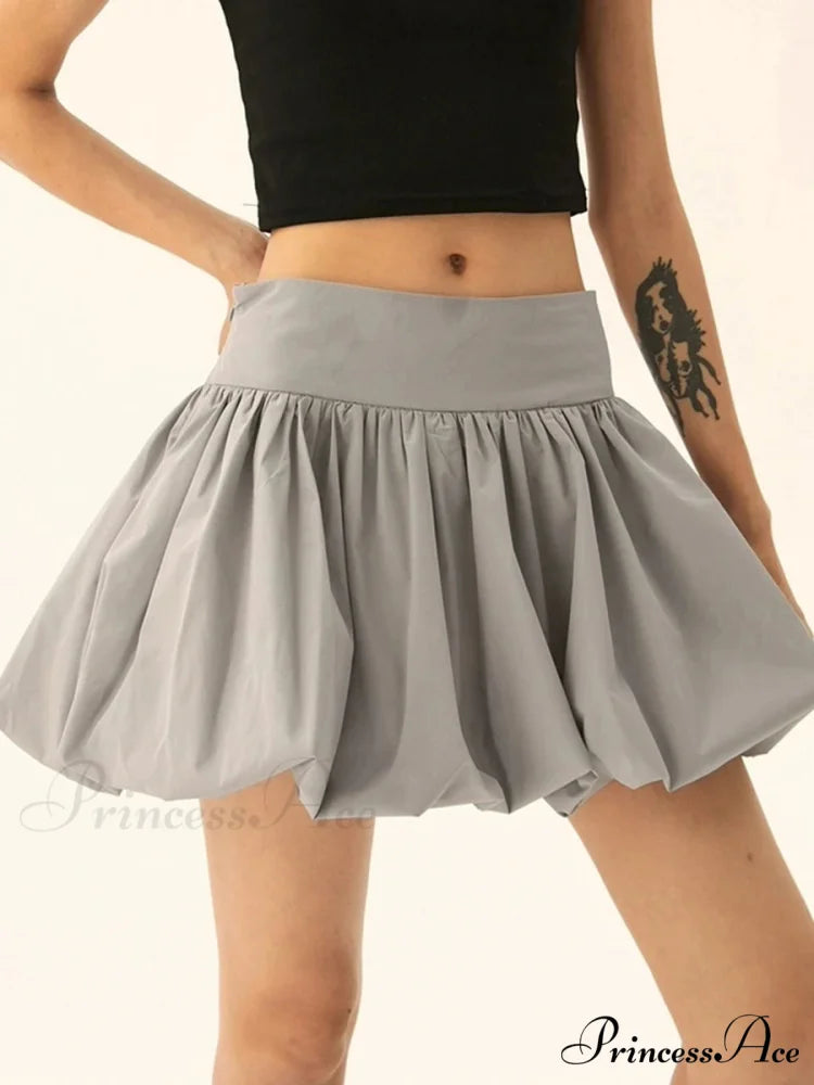Stretchy Waist Puffy Style Skirt skirts-250223