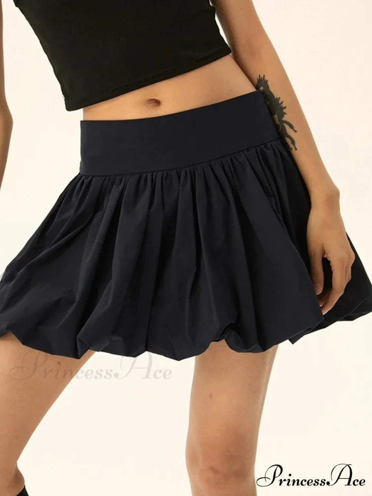 Stretchy Waist Puffy Style Skirt skirts-250223
