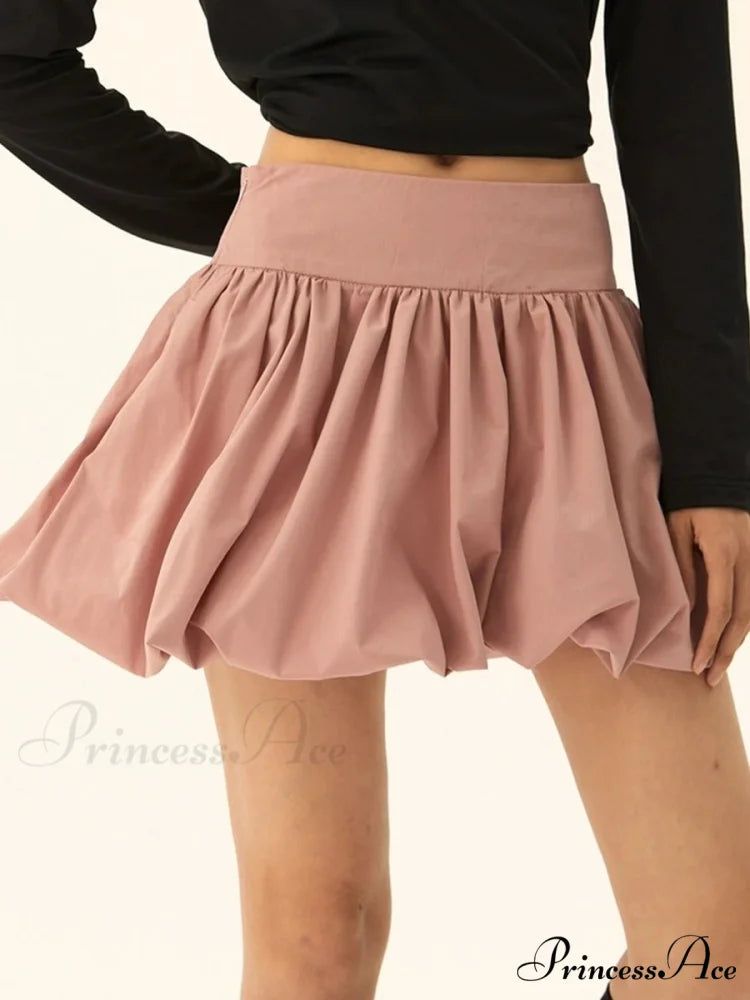 Stretchy Waist Puffy Style Skirt skirts-250223