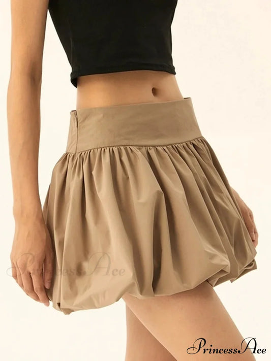 Stretchy Waist Puffy Style Skirt skirts-250223