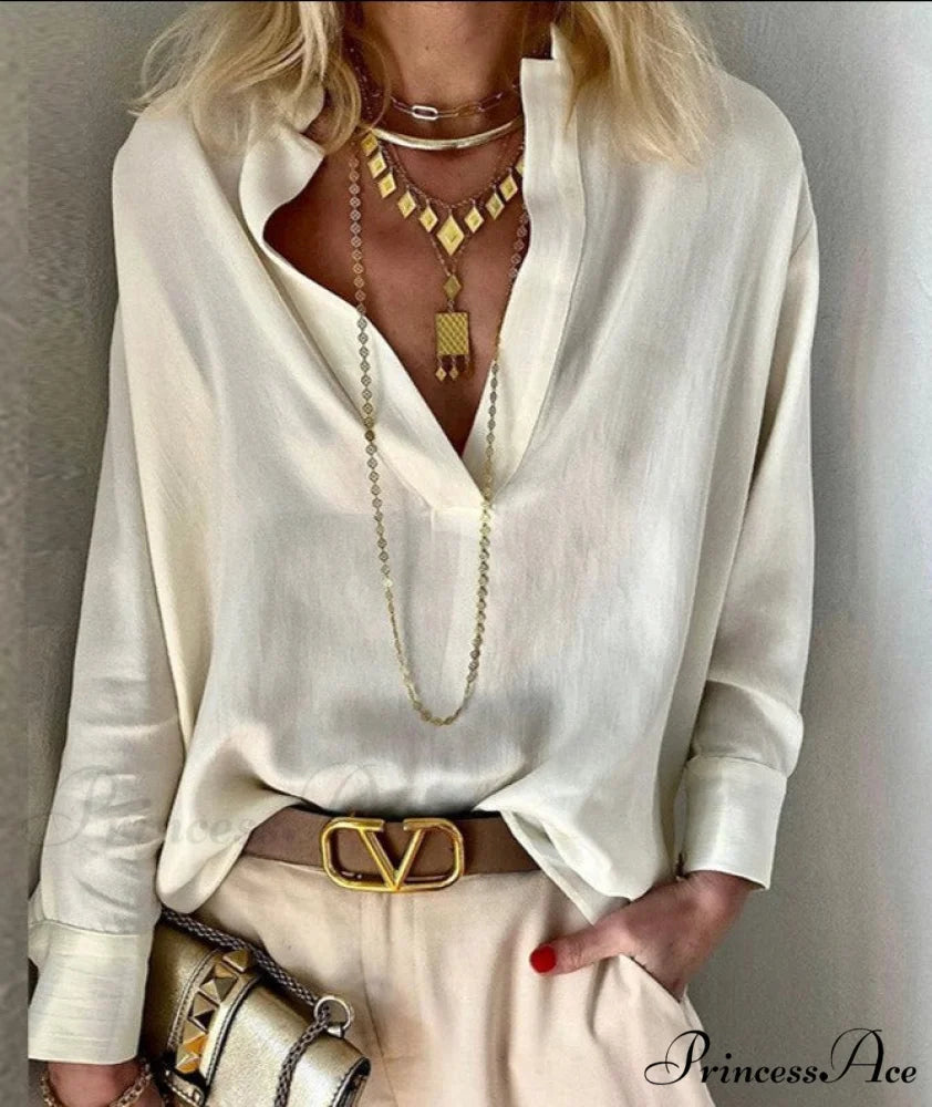 Stripe Shirt Beige / S