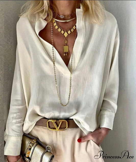 Stripe Shirt Beige / S