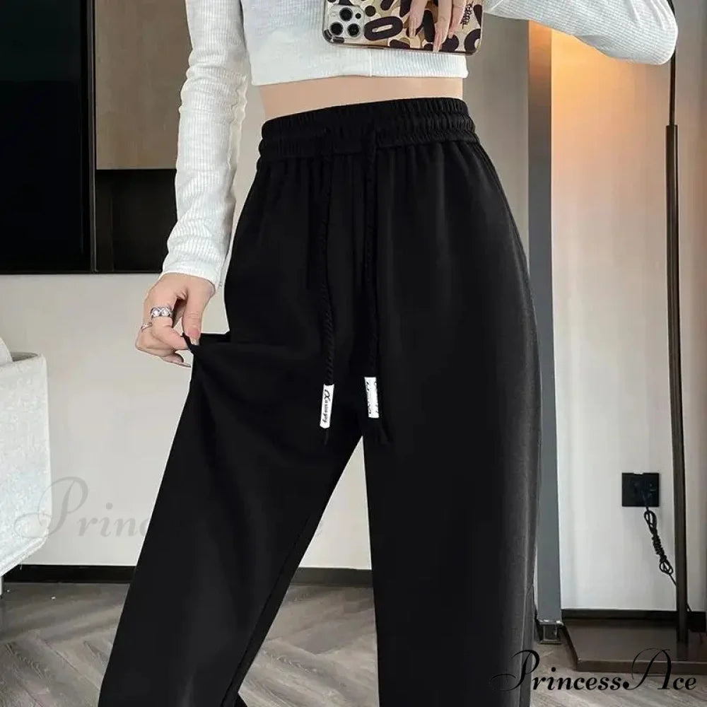 Striped Athletic Informal High Waist Trousers pants-241228