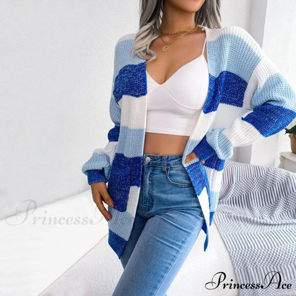 Striped Cardigan Blue / S