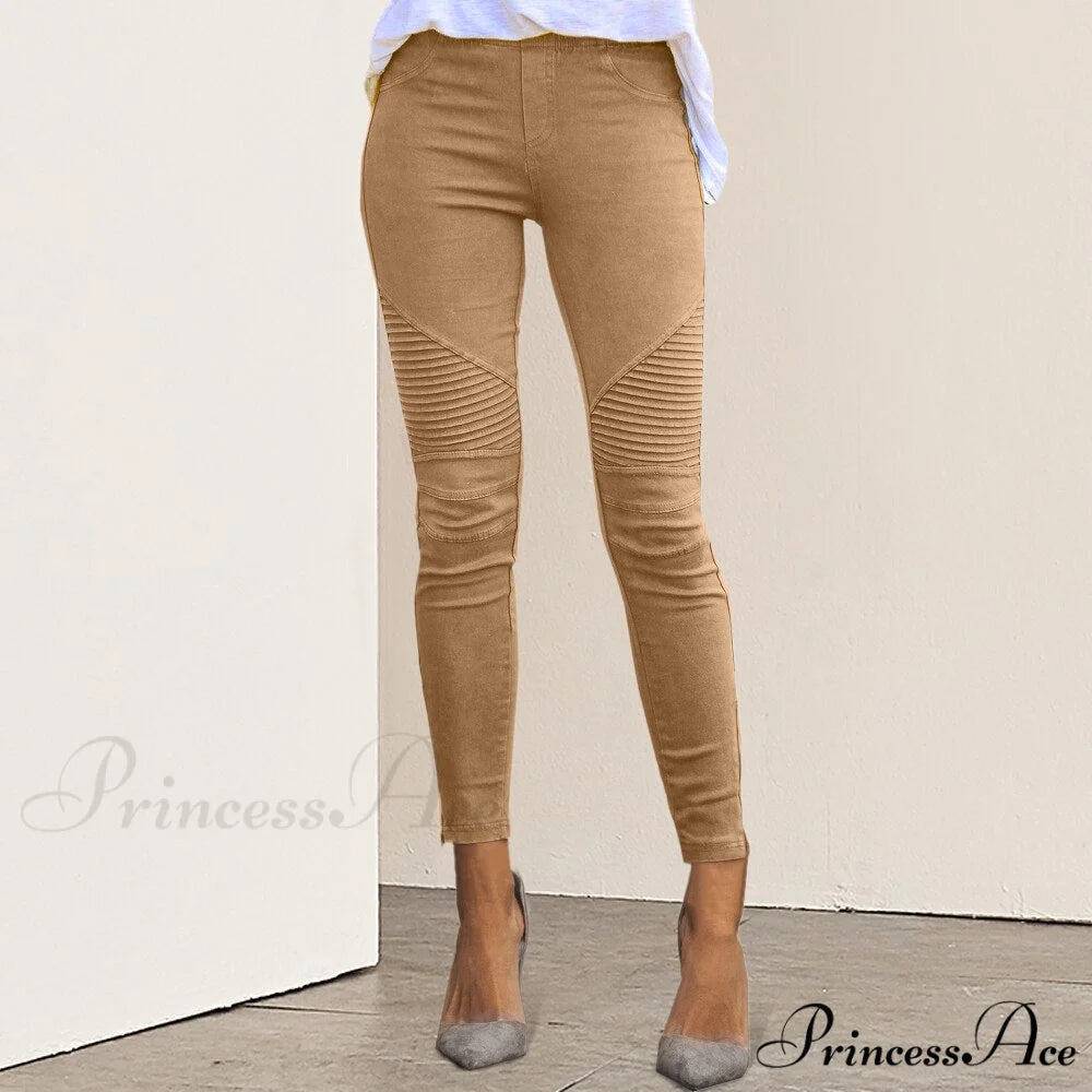 Striped Print Imitation Jean