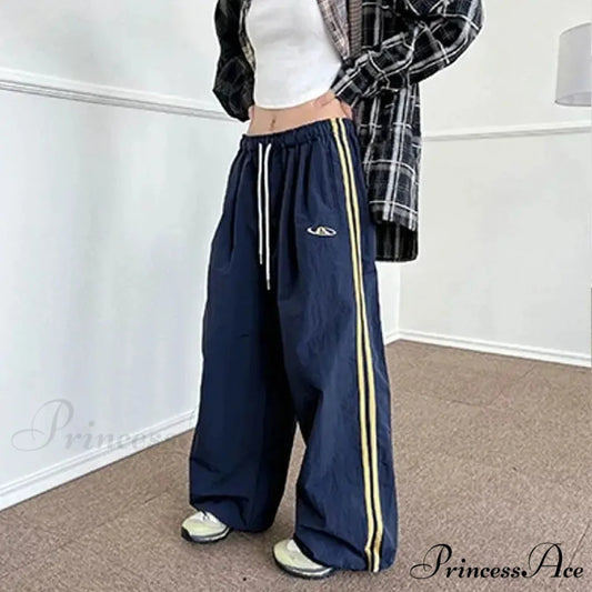 Striped Retro Women Sweatpants Trousers pants-241228
