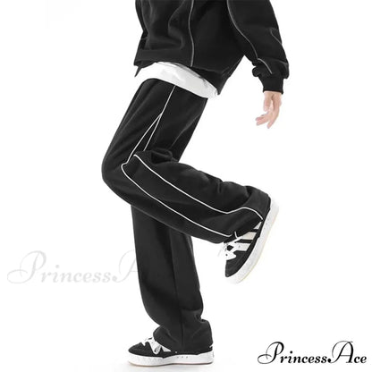 Striped Sweatpants Baggy Trousers pants-241228