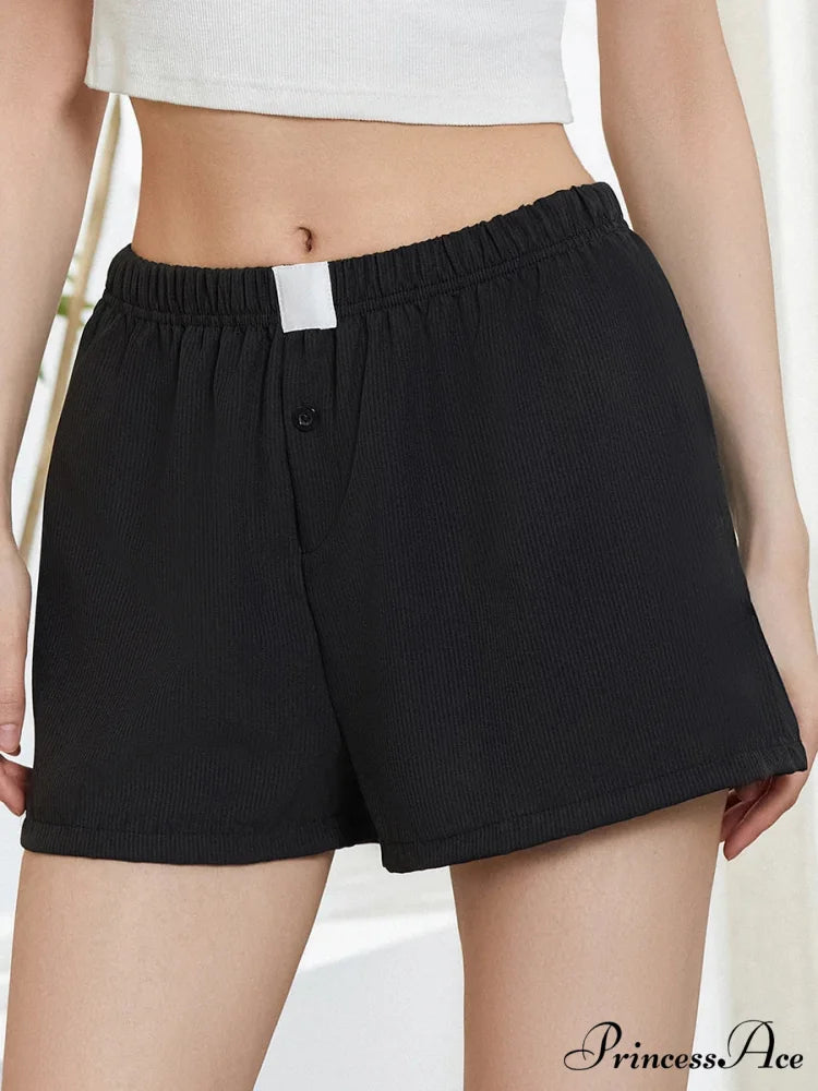 Strong Checkered Stretchy Waist Short short-250223