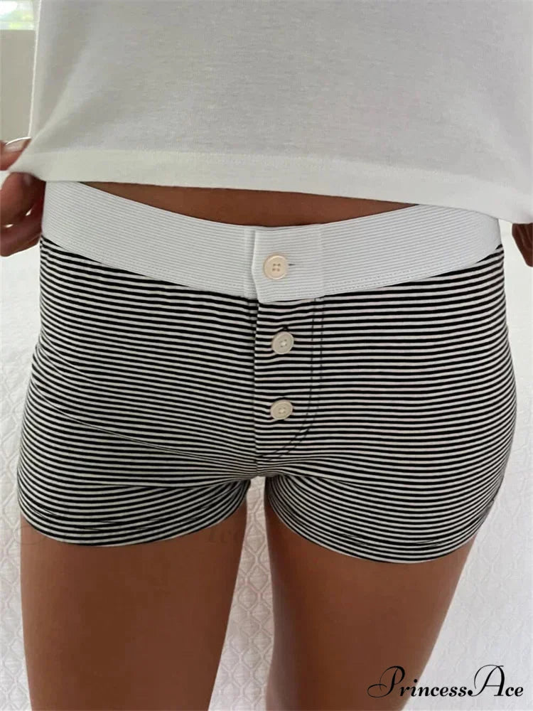 Strong Love Pattern Stretchy Brief grey1 / S short-250223