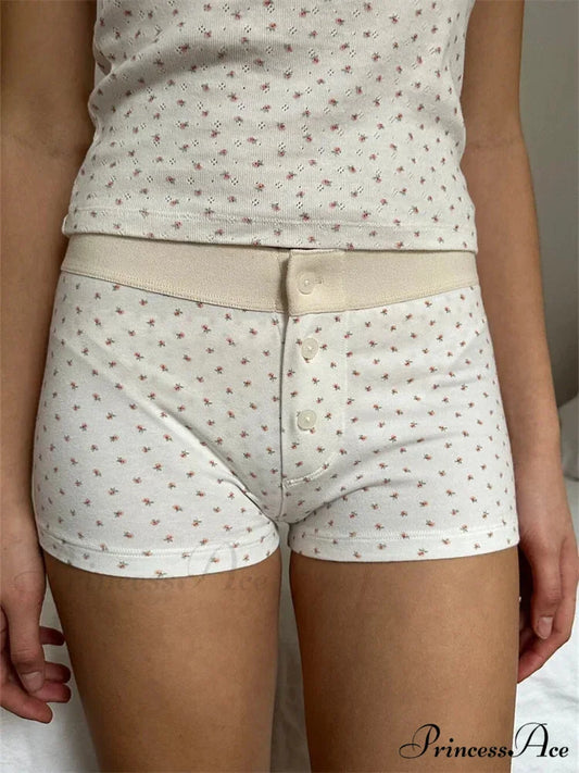 Strong Love Pattern Stretchy Brief short-250223