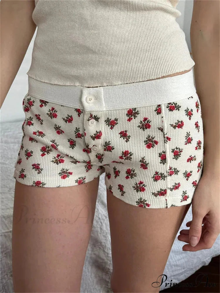 Strong Love Pattern Stretchy Brief white4 / S short-250223