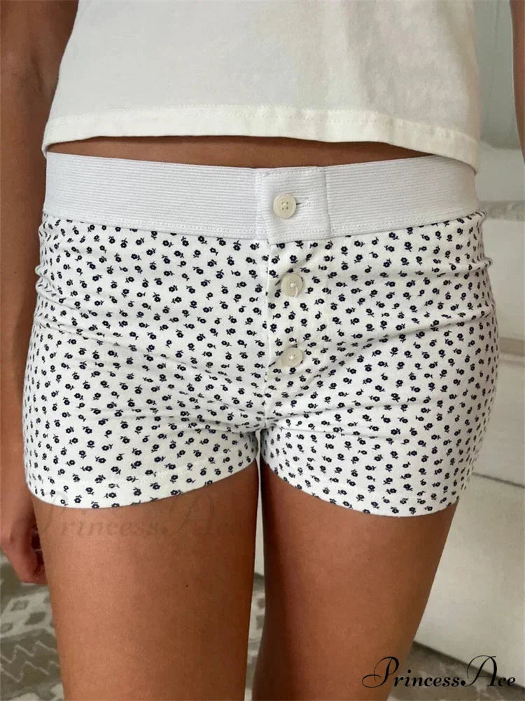 Strong Love Pattern Stretchy Brief white8 / S short-250223