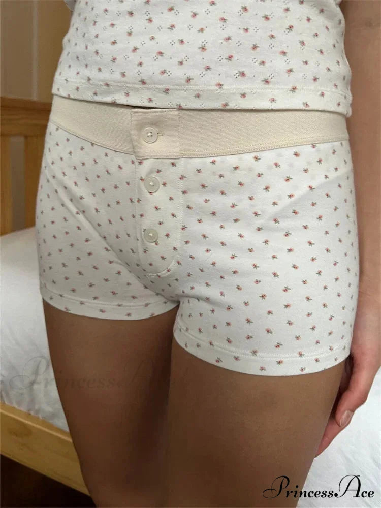 Strong Love Pattern Stretchy Brief white9 / S short-250223