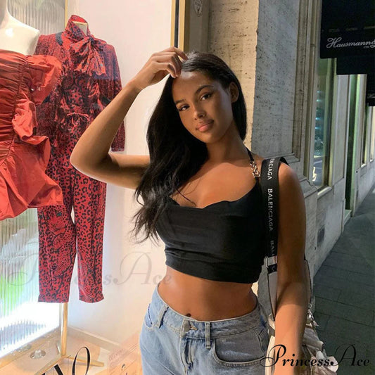 Stunning Scalloped Lace Sweetheart Dotted Classic Tulle Corset Tank Top - Black S / Black