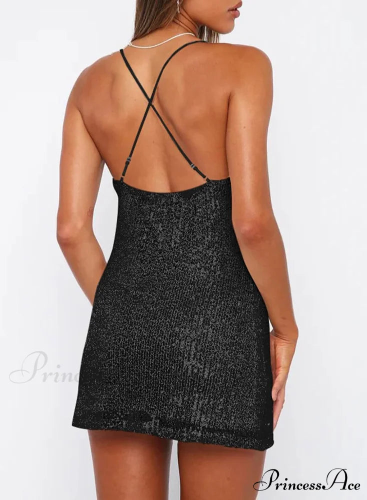 Stunning Sparkle Stylish Rhinestone Mini Dress
