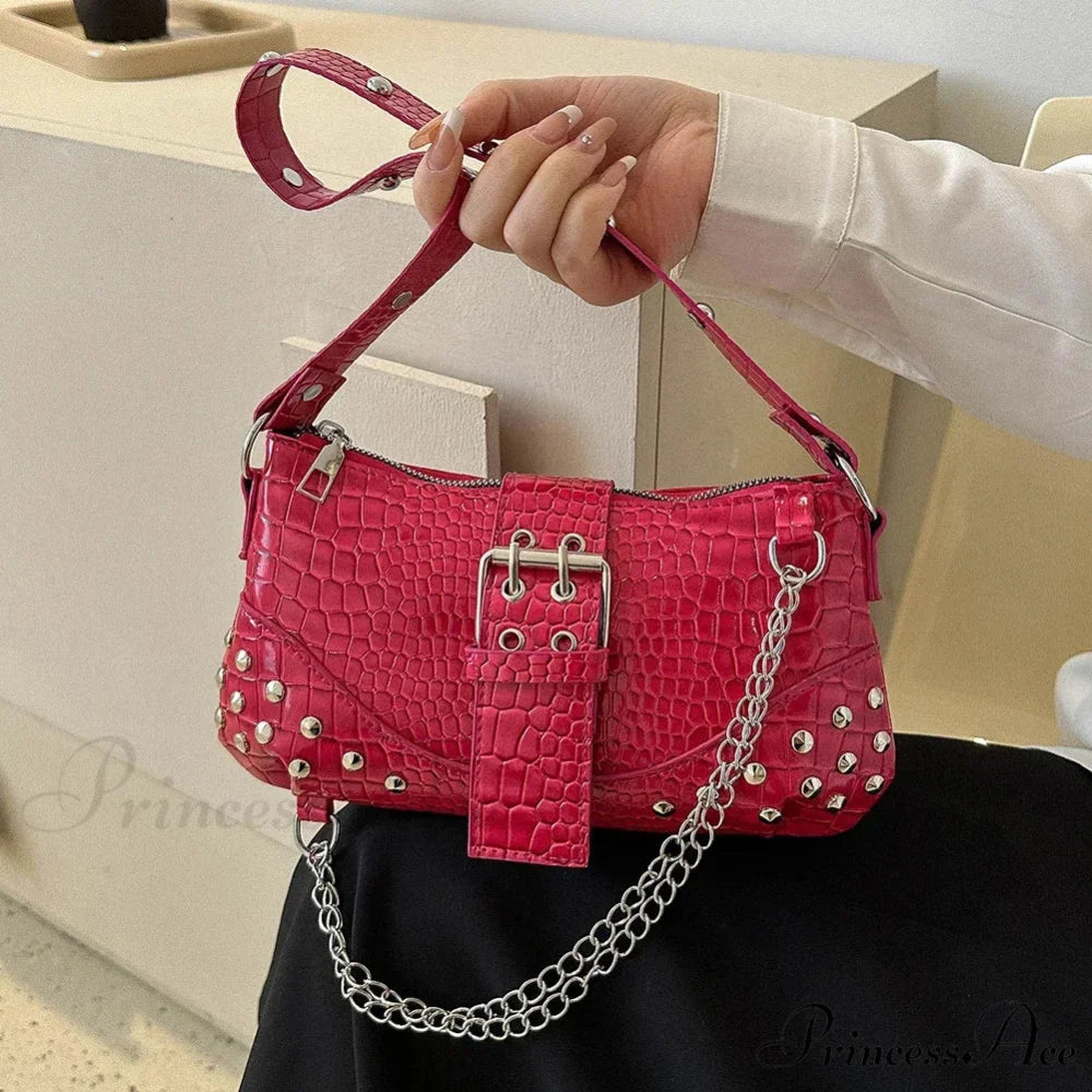 Stylish 2000s Folded Armpit Shoulder Bag shoulder-250126