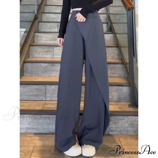 Stylish Antique Dark Suit Trousers Women pants-241228