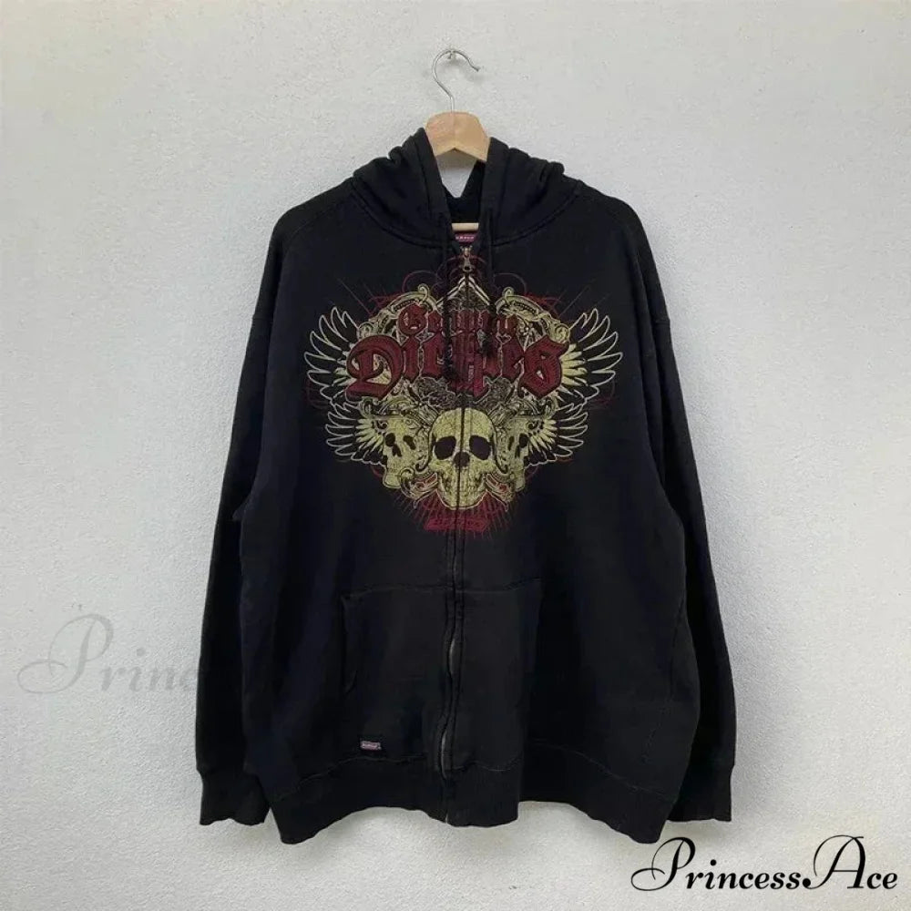 Stylish Baggy Plus Size Hoodie black 7 / S hoodies-241228