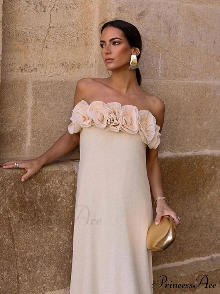 Stylish Blossom Envelop Sleeveless Open-back Maxi Floral Dress floraldress-250126