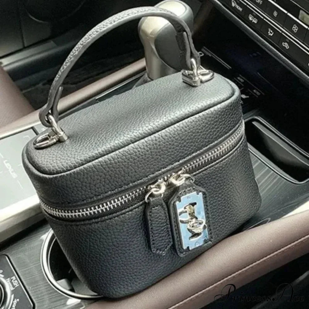 Stylish Box Canvas Shoulder Crossbody Bag Black2 shoulder-250126