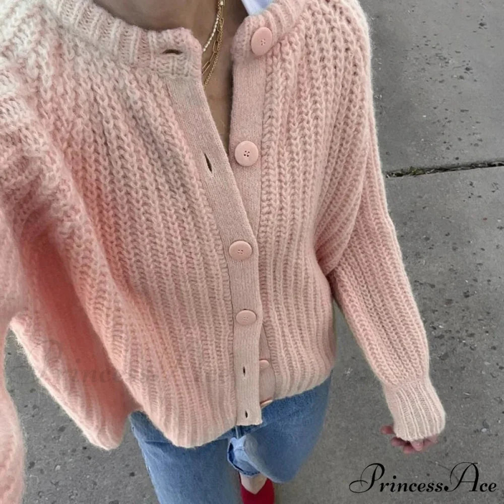 Stylish Button Up Retro 2000s Cardigan cardigans-241228