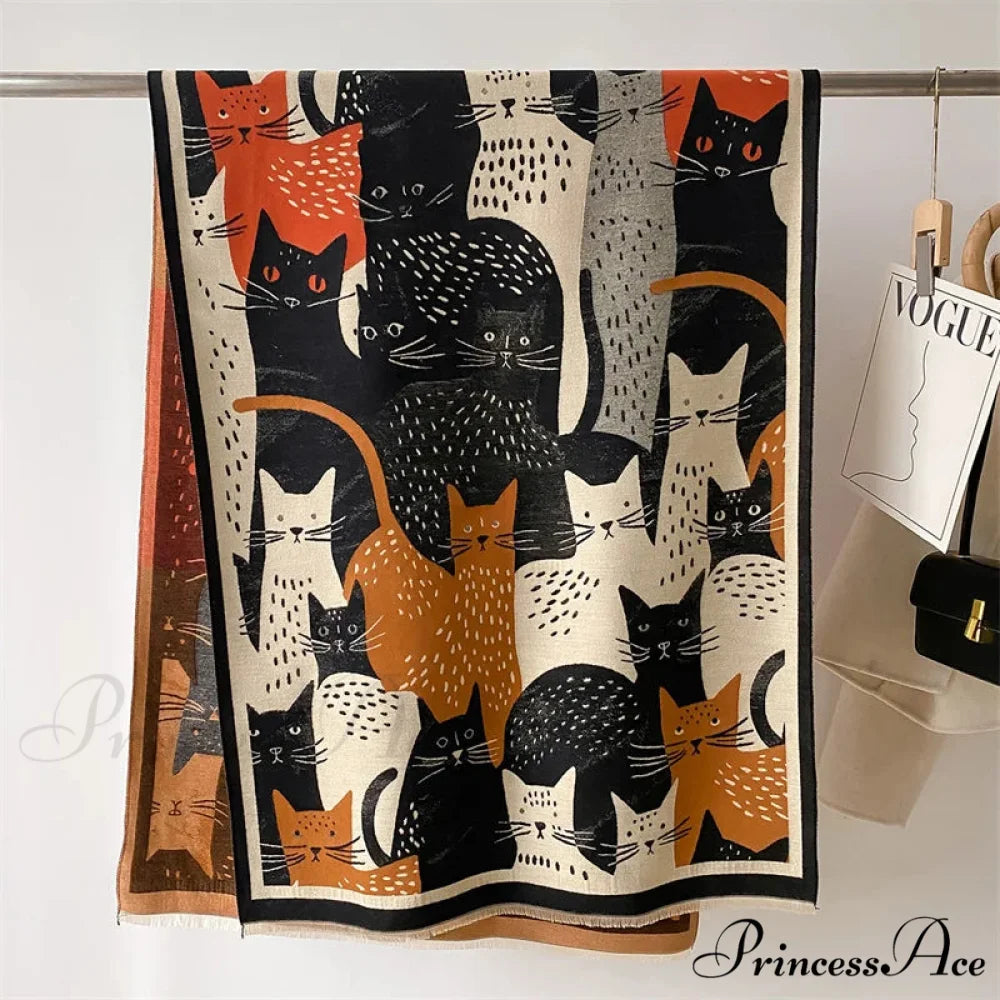 Stylish Chunky Shawl Wrap Wool Scarf scarf-241228