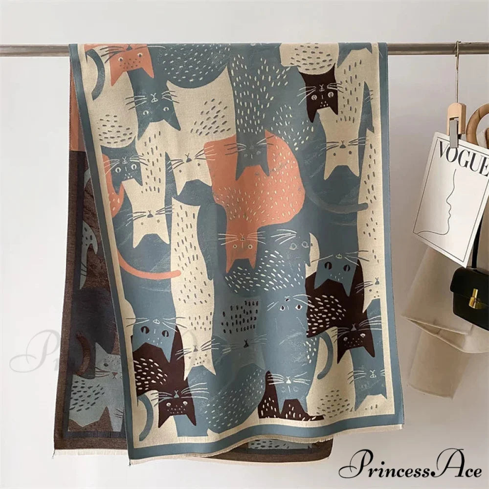 Stylish Chunky Shawl Wrap Wool Scarf green scarf-241228