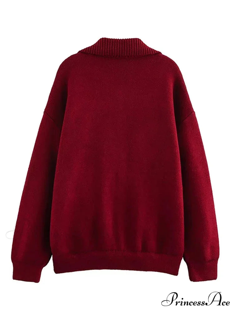 Stylish Collar Plain Buttoned Pockets Lengthy Knitted Cardigan cardiagn-250126