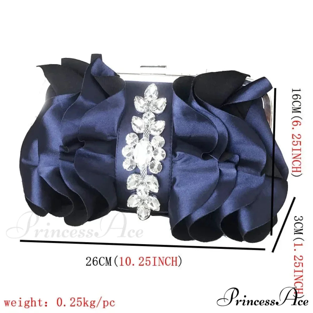 Stylish Crimson Night Rhinestone Clutch Wristlet wristlet-250126