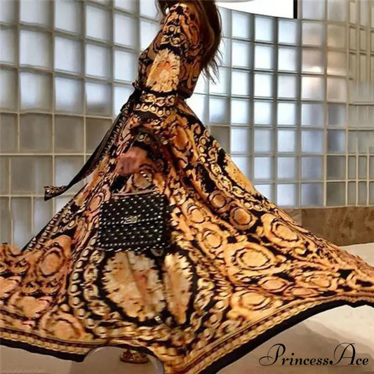 Stylish Cultural Bohemian Pattern Maxi Dress S bohodress-250126