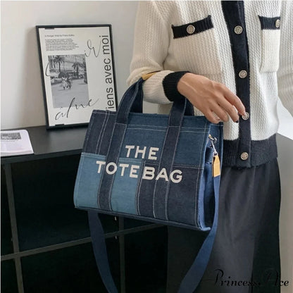 Stylish Denim Embroidered Crossbody Purse handbag-250126