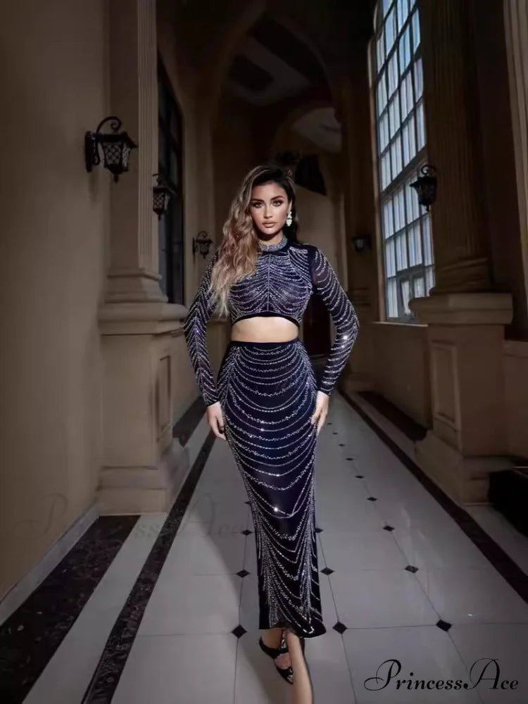 Stylish Elegant Strapless Prom Gown black / S promdress-250223