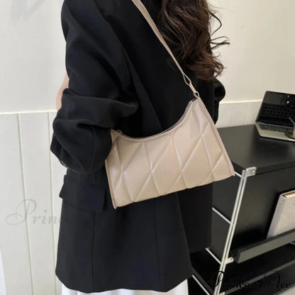 Stylish Faux Leather Underarm Shoulder Bag shoulder-250126