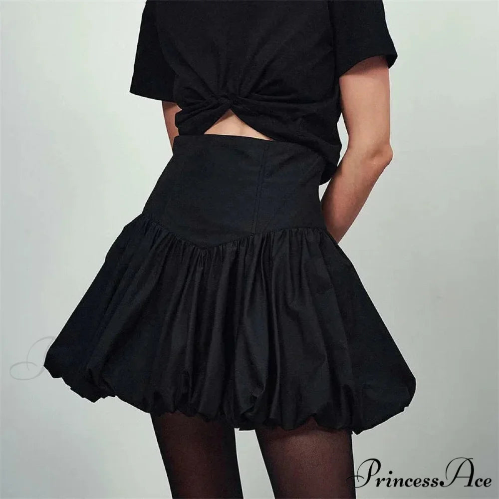 Stylish Firm Bud Mini Skirt Black / S skirts-250223