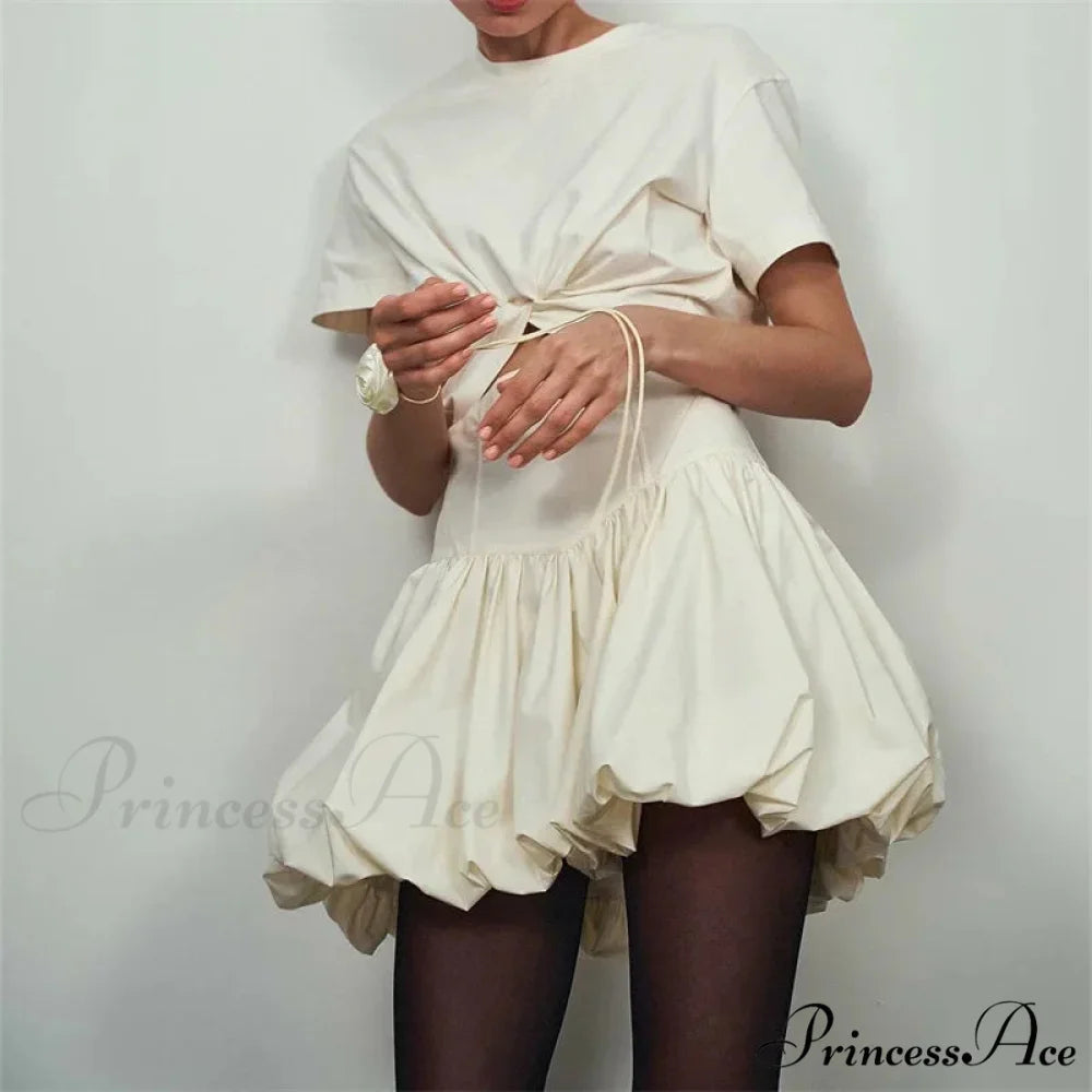 Stylish Firm Bud Mini Skirt WHITE / S skirts-250223